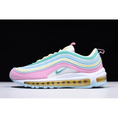 Nike Bayan Air Max 97 Pembe / Sarı / Yeşil Koşu Ayakkabısı Türkiye - XON5H3ZD